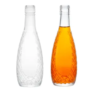 Bouteille en verre personnalisée pour vodka WaterJuice Milk Beverage Liquor Olive Oil Glass Bottle 300ml