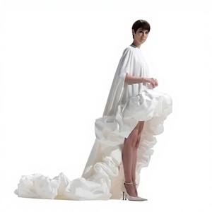 short asymmetrical wedding dresses ALYSIA / Sparkling Wedding Dress with Asymmetrical Cut Skirt