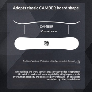 Tabla de Snowboard Personalizada al por Mayor para Adultos, Hombres y Mujeres, Nueva, para Carving Suave, Nivel Intermedio y Avanzado, para Snowboard al Aire Libre - Product Image 2