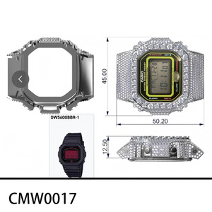 Boîtier de montre serti de diamants D VVS1 Moissanite pour G-series Shock, entièrement serti de diamants, passe le testeur de diamants, certification GRA - Product Image 3