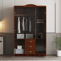 Meubles modernes en bois MDF, armoires en PVC, armoires en plastique, armoire de rangement à 3 portes avec 3 tiroirs, pas cher, Offre Spéciale