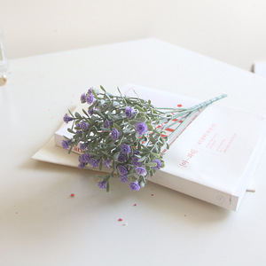 Fleur artificielle gypsophile floquée à 7 branches, cadeau fête des Mères, accessoires floraux en plastique, décoration intérieure DIY, tige unique - Product Image 5