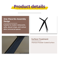 Pieds de table araignée, taille personnalisée, métal noir mat, acier, pieds de table à café ou à manger amovibles pour le support de table