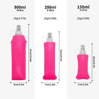 Bouteilles d'eau pliables en TPU, gourdes souples pour la course à pied, sans BPA, pour la randonnée et le camping