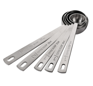 DFS0232 Long handle Stainless steel Measure <b>spoon</b> 5ml 10ml 15ml 20ml 30ml <b>measuring</b> scoop - Product Image 6
