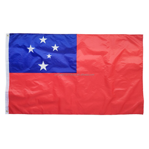 Polyester in SAMOA vẫy cờ với 5 kích thước khác nhau sao trắng nền đỏ-samoa Treo Cờ bay - Product Image 1