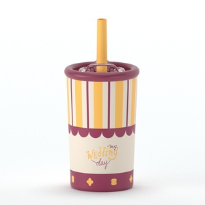 <span class=keywords><strong>2026</strong></span> Novo Copo Térmico Portátil Simples com Padrão de Folhas e Design Reto para Bebidas Quentes e Chá com Leite - Product Image 6