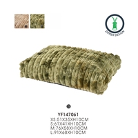 Tapis pour animaux de compagnie en fausse fourrure de luxe, housse amovible, coussin pour cage à chien, fond antidérapant, lavable, coussin en peluche doux pour animaux de compagnie
