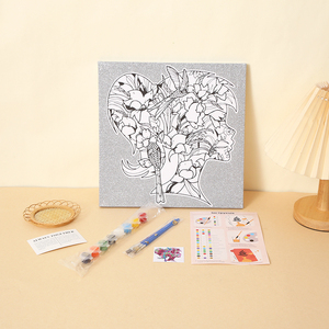 Ensemble de toile tendue en coton et polyester BYB, design animal <span class=keywords><strong>personnalisé</strong></span>, écologique, 30x30cm, pour peinture avec cadre - Product Image 2