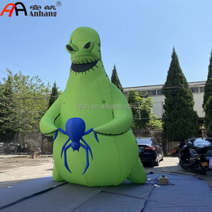 Monstruo Verde Inflable Gigante con Araña Azul, Decoración de Halloween de 4 m/13 pies, Oogie Boogie Inflable para Decoración de Jardín Exterior - Product Image 3