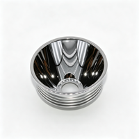 Réflecteur LED à angle de faisceau précis, à lampe unique, en alliage d'aluminium usiné CNC, haute réflectivité, fabrication industrielle