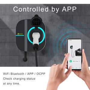 Station de recharge pour véhicules électriques 7,4 kW 11 kW 22 kW, chargeur AC intelligent sans fil pour usage public avec prise de type 2, contrôlable par application - Product Image 2