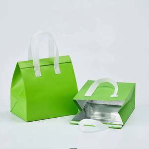 Sac isotherme personnalisé en non-tissé, écologique et jetable, avec poignée souple et isolation en feuille d'aluminium pour repas à emporter - Product Image 1