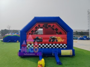 Château gonflable commercial avec toboggan, en bâche PVC, sol antidérapant, pour <span class=keywords><strong>jardin</strong></span>, parc d'attractions pour enfants, événements - Product Image 4