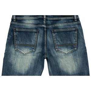 Stylish Vintage Washed Relaxed Fit Mid Length Denim Shorts Classic 5 Pockets Casual Straight Cut <b>Jean</b> Shorts for Summer Daily - Product Image 6