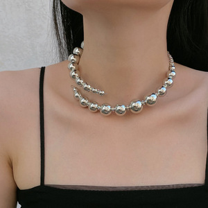 Gioielli 2025 alla moda YL catena collana collana <span class=keywords><strong>collare</strong></span> catena all'ingrosso girocollo <span class=keywords><strong>donna</strong></span> grossa perla geometrica di <span class=keywords><strong>perle</strong></span> - Product Image 3