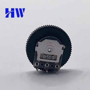 Potenciómetro de esfera de engranaje Horizontal de un solo pin de tamaño múltiple, Horizontal potenciómetro de esfera de engranaje, 50K, 10K, 1K, 20K, 2K, 5K, 100K - Product Image 3