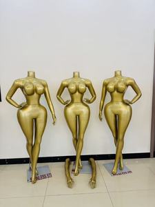 Maniquí de Cuerpo Completo para Boutique, Maniquí Femenino Curvilíneo BBL, Cintura Pequeña y Caderas Anchas, Maniquíes de Cuerpo Completo Dorados, Maniquí de Talla Grande - Product Image 5