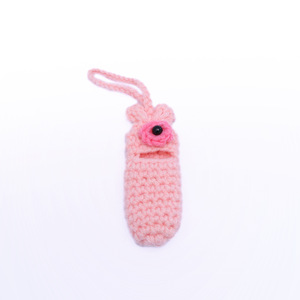 Sac de rangement USB en fil crocheté à la main, jolie bourse à monnaie, porte-clés de voiture avec boucle de sac, idéal pour les pendentifs en fil - Product Image 5