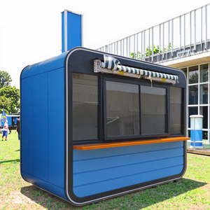 Rimorchio Food Truck Mobile Personalizzabile Struttura in Acciaio Multiuso Camioncino per Snack Case Prefabbricate Attrezzatura da Cucina Negozi - Product Image 1