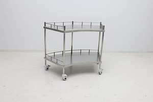 MT MEDICAL Chariot médical à deux étagères en acier inoxydable avec clôtures Civière <span class=keywords><strong>mobile</strong></span> à poulie silencieuse - Product Image 3