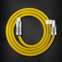 Cable de Carga Rápida de 60W y 6A, Cable de Datos de Silicona Líquida, Cable de Carga para Teléfono y Cámara de Aleación de Zinc Ligero, Compatible con Computadoras