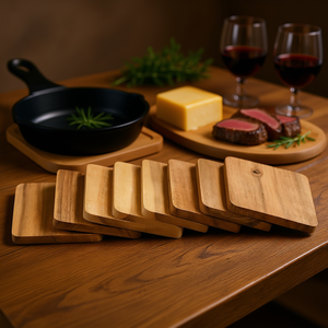 Planches à raclette KESPER, lot de 8, en bois, pour servir fromages et steaks - Product Image 3
