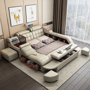 ชุดเฟอร์นิเจอร์ห้องนอนสไตล์โมเดิร์นมินิมอล เตียงนอนหลักแบบมัลติฟังก์ชั่นพร้อมระบบนวดแบบทาทามิ - Product Image 4