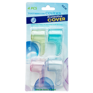 Fundas para cepillos de dientes Oral B, 4 unidades, tapa protectora transparente para cabezales de cepillo redondos eléctricos, ideales para viajes en casa - Product Image 5