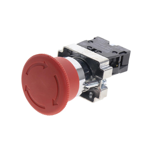 Botón de Parada de Emergencia Tipo Hongo Rojo NC de 22 mm XB2-BS542 10A con Protección IP67 para Uso Industrial - Product Image 1