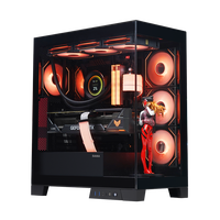 Boîtier d'ordinateur SAMA en verre trempé, nouveau design, boîtier PC ATX, vente en gros, OEM, boîtier de bureau