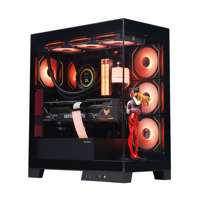 SAMA New Design Tempered Glass  case Computer Atx Pc case Wholesale OEM Desktop case