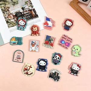 Nuevos accesorios de bolso personalizados con letras de dibujos animados en polvo compacto, pines acrílicos de animales, pegatinas DIY de criaturas lindas - Product Image 1