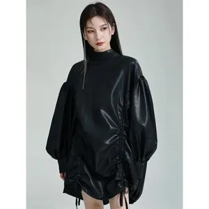 Robe plissée Paoula - Noir - Product Image 1