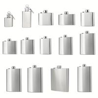 Gourdes de hanche en acier inoxydable personnalisées avec logo, différentes capacités (1, 2, 4, 8 oz) pour hommes, pour alcool, whisky, vin