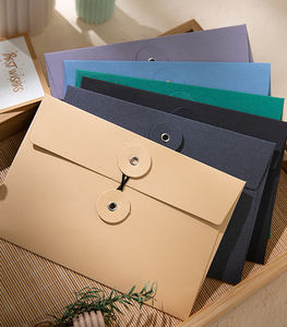 Personnalisable Coloré Papier Mat Business String Fermeture Taille Logo Portefeuille Enveloppe pour Usage Professionnel - Product Image 3