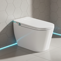 WC intelligent à poser au sol, finition dorée, multifonction, WC électronique intelligent monobloc pour la construction de villas haut de gamme