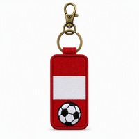 Porte-clés brodé aux couleurs de l'équipe nationale, personnalisé sans logo, cadeau pour les fans de sport, patch drapeau