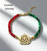 Bracelet en acier inoxydable classique imperméable à l'eau avec pierre, Maroc Luxe pour femmes, bracelet quotidien, bijoux de mode