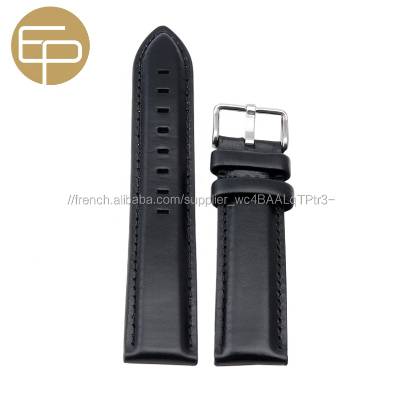 Bonne qualité Huile parfaite veau véritable bracelet de montre en cuir avec trous carrés