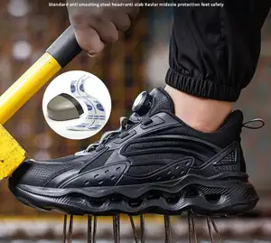 BOAメンズ電気安全靴カスタム安全靴は男性のためのAnth-Smash Steal Toe安全靴を働かせます