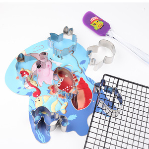Animaux marins, 6 <span class=keywords><strong>emporte</strong></span>-pièces en acier inoxydable écologiques jetables en forme de dessin animé - Product Image 3