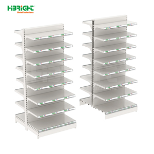 Highbright - Exhibidor Metálico Modular de Doble Cara, Resistente, Inclinado, para Supermercados, con 8 <span class=keywords><strong>Estantes</strong></span> de Rejilla - Product Image 3