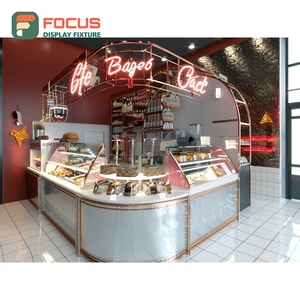 Vitrina de exhibición de café tipo boutique con diseño de estantería abierta, área de exhibición de botellas de sirope, vitrina para roastery - Product Image 6