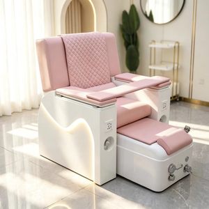 Chaise de manucure inclinable rose à LED, de luxe, avec massage, pour salon de beauté et spa des pieds - Offre spéciale - Product Image 1