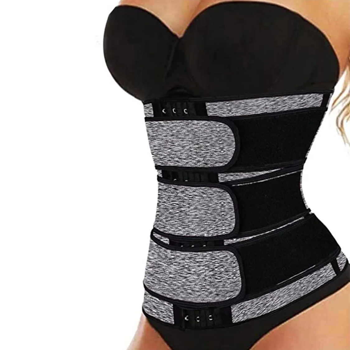 Women Shapewear Custom Dropshipping Slim Sweat Belts Double 3 Straps Neoprene Waist Trainer