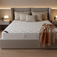 Matelas hybride à ressorts ensachés compressé pour achat en gros, respirant, pour usage hôtelier, éponge haute densité, garantie 10 ans, roulé en boîte