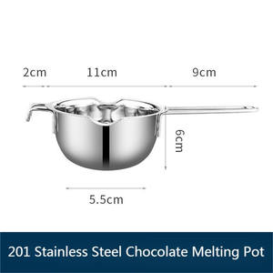 Vente en gros Offre Spéciale outils pour gâteaux 304 acier inoxydable Pot à chocolat pour fondre <span class=keywords><strong>la</strong></span> cire bol à <span class=keywords><strong>fromage</strong></span> chauffe-beurre - Product Image 5