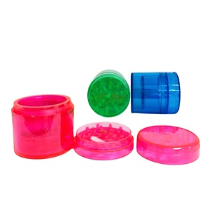 Round Plastic Manual Modern <b>Herb</b> <b>Grinder</b> with Full Printed Art Design for Accessory - Product Image 3