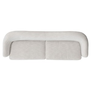 Canapé d'angle moderne de luxe 3 places en tissu gris avec sièges profonds, dossier carré et accoudoirs encastrés pour salon - Product Image 1